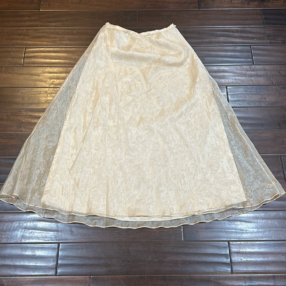 Nine West gold maxi skirt